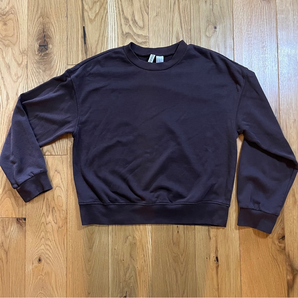 H&M (Divided) Chocolate Brown Cosy Crewneck Sweatshirt. Women's XS - Picture 3 of 9